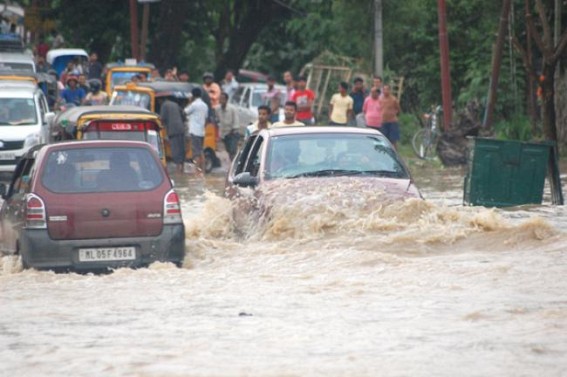 Incessant rain spells havoc in Tripura, troubles road users